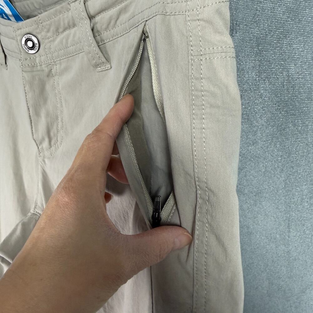 New Kuhl Cargo Beige Khaki Pants Women's 4 Spire Roll-Up Hiking Outdoor Gorpcore - Picture 15 of 16